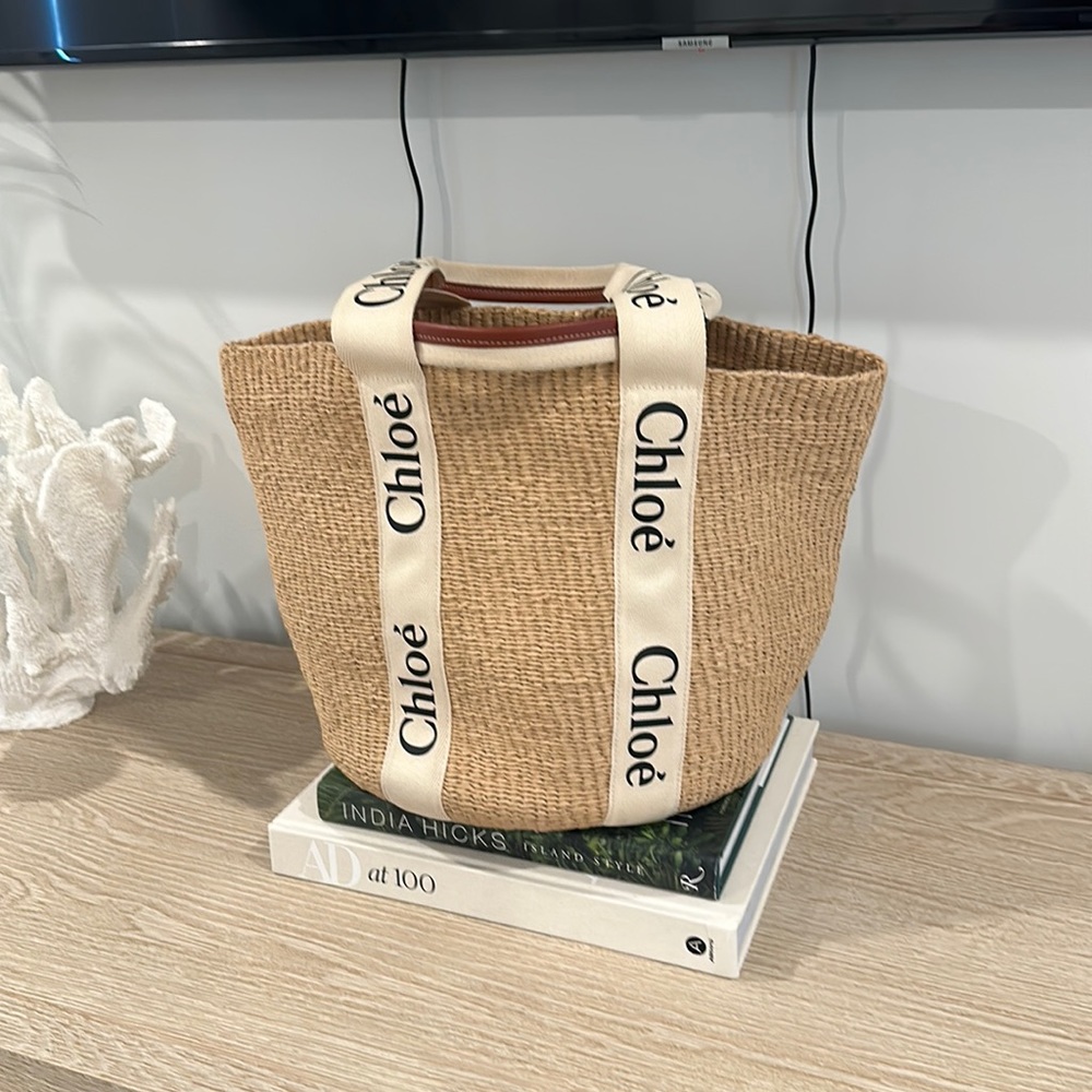 Chloe Tan and Cream Tote Bag